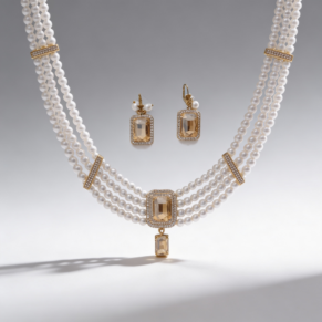 Collier ras-du-cou à en majorque avec motif et boucles